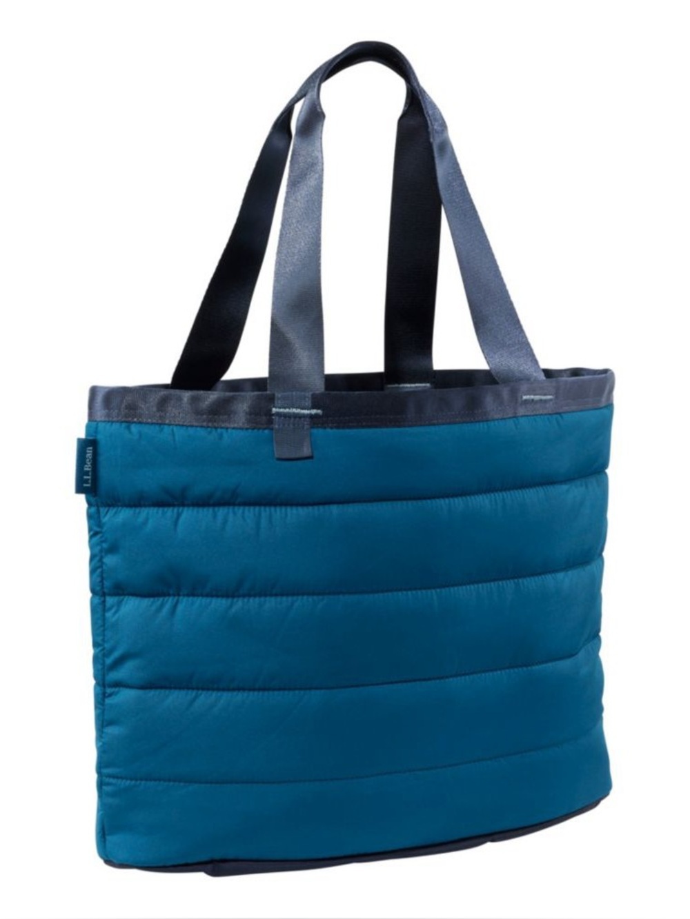 New L.L.Bean Puffer Tote Dark Mariner Blue/Classic Navy reversible